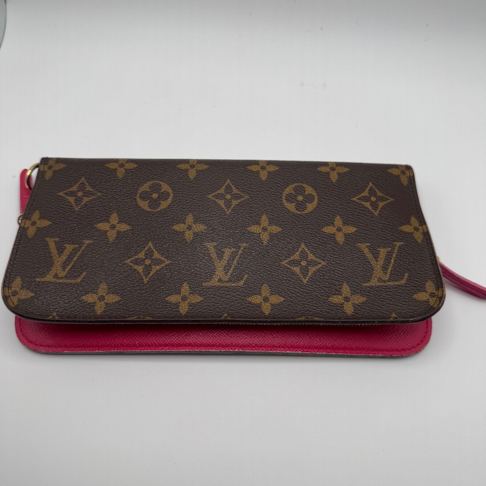 LOUIS VUITTON Insolite Long Wallet Monogram Pink Interior